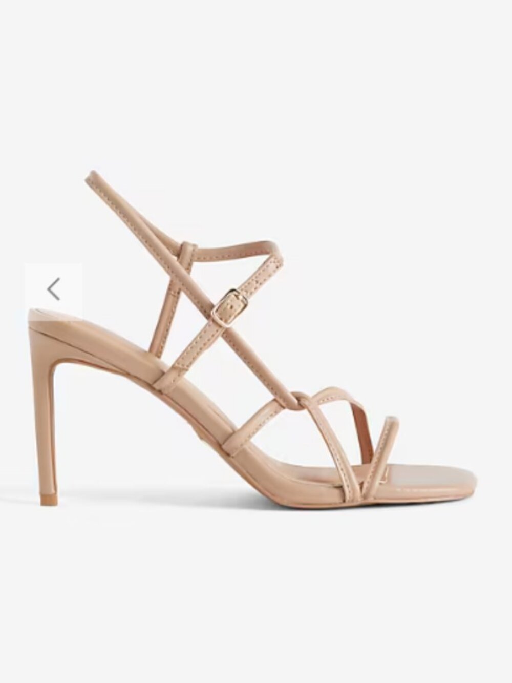 NWT Express Neutral Cream Strappy Mid Heeled Sandals - Size 7
